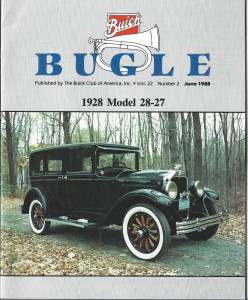 THE BUICK BUGLE 1988 JUNE - '28 MODEL 28-27, '47 MODEL 51